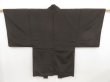 Photo6: 5120T07z560 Vintage Japanese Kimono Silk Men's HAORI  Dark brown (6)