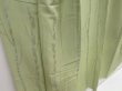 Photo1: 5120T10z850 Vintage Japanese Kimono Silk KOMON Trees Pea Green (1)