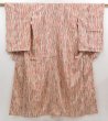 Photo1: 5120T12z810 Vintage Japanese Kimono Silk KOMON  Light peach (1)