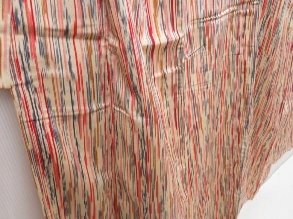 Photo3: 5120T12z810 Vintage Japanese Kimono Silk KOMON  Light peach (3)