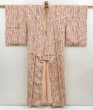Photo8: 5120T12z810 Vintage Japanese Kimono Silk KOMON  Light peach (8)