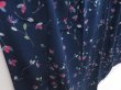 Photo3: 5120T13z790 Vintage Japanese Kimono Silk KOMON Flower Navy (3)