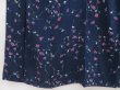 Photo4: 5120T13z790 Vintage Japanese Kimono Silk KOMON Flower Navy (4)