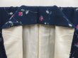 Photo8: 5120T13z790 Vintage Japanese Kimono Silk KOMON Flower Navy (8)