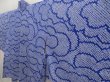Photo2: 5124T01z450 Vintage Japanese Kimono Silk SHIBORI HAORI Cloud Oriental blue (2)
