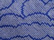 Photo4: 5124T01z450 Vintage Japanese Kimono Silk SHIBORI HAORI Cloud Oriental blue (4)