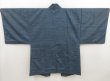 Photo4: 5124T02z640 Vintage Japanese Kimono Silk Men's HAORI Tiger Steel blue (4)