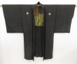 Photo6: 5124T04z500 Vintage Japanese Kimono Silk Men's HAORI Umbrella Black (6)