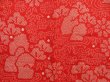 Photo2: 5124T08z490 Vintage Japanese Kimono Silk SHIBORI HAORI Dry garden Red (2)