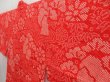 Photo6: 5124T08z490 Vintage Japanese Kimono Silk SHIBORI HAORI Dry garden Red (6)