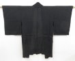 Photo2: 5124T12z340 Vintage Japanese Kimono Silk See through LONG HAORI  Black (2)