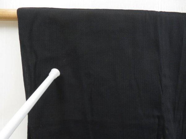 Photo6: 5124T12z340 Vintage Japanese Kimono Silk See through LONG HAORI  Black (6)
