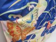 Photo3: 5124T13z940 Vintage Japanese Kimono Silk FURISODE Butterfly Oriental blue (3)