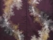 Photo4: 5126T02z1090 Vintage Japanese Kimono Silk KOMON  Dark grape (4)