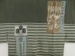 Photo1: 5126T07z440 Vintage Japanese Kimono Silk Men's JUBAN Kabuki Green-Gray (1)