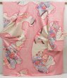 Photo1: 5126T14z990 Vintage Japanese Kimono Silk FURISODE Peony Pink (1)
