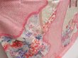 Photo3: 5126T14z990 Vintage Japanese Kimono Silk FURISODE Peony Pink (3)