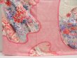 Photo4: 5126T14z990 Vintage Japanese Kimono Silk FURISODE Peony Pink (4)
