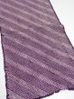 Photo2: 1Z04z60  Japanese Kimono Silk  FABRIC Shibori Dark purple 42.5x13.6 (2)