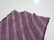 Photo6: 1Z04z60  Japanese Kimono Silk  FABRIC Shibori Dark purple 42.5x13.6 (6)