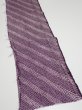 Photo2: 1Z05z40  Japanese Kimono Silk  FABRIC Shibori Dark purple 45.7x9.6 (2)
