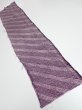 Photo5: 1Z05z40  Japanese Kimono Silk  FABRIC Shibori Dark purple 45.7x9.6 (5)