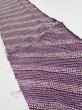 Photo1: 1Z06z40  Japanese Kimono Silk  FABRIC Shibori Dark purple 45.7x9.6 (1)