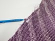 Photo5: 1Z06z40  Japanese Kimono Silk  FABRIC Shibori Dark purple 45.7x9.6 (5)
