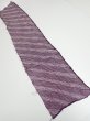 Photo6: 1Z06z40  Japanese Kimono Silk  FABRIC Shibori Dark purple 45.7x9.6 (6)