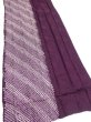 Photo3: 1Z07z90  Japanese Kimono Silk  FABRIC Shibori Dark purple 76.4x14.6 (3)