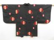 Photo1: 5127T01z420 Vintage Japanese Kimono Silk MEISEN HAORI  Black (1)