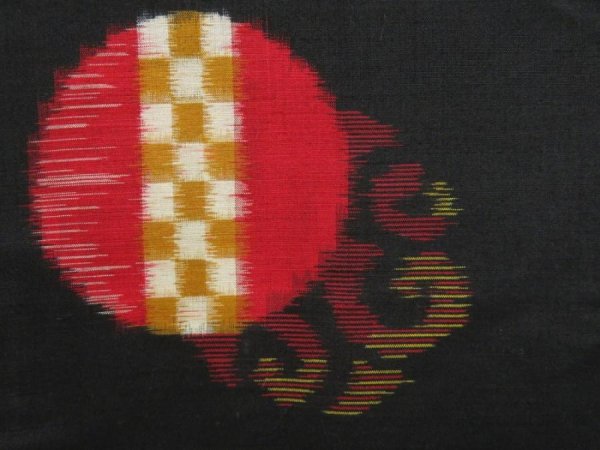 Photo4: 5127T01z420 Vintage Japanese Kimono Silk MEISEN HAORI  Black (4)