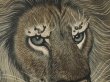Photo3: 5127T03z470 Vintage Japanese Kimono Silk Men's HAORI Lion Brown-Gray (3)