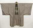 Photo4: 5127T03z470 Vintage Japanese Kimono Silk Men's HAORI Lion Brown-Gray (4)