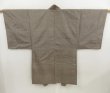 Photo5: 5127T03z470 Vintage Japanese Kimono Silk Men's HAORI Lion Brown-Gray (5)