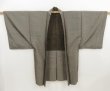 Photo5: 5127T10z600 Vintage Japanese Kimono Silk Men's HAORI  Brown-Gray (5)
