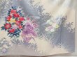 Photo4: 5127T12z1210 Vintage Japanese Kimono Silk FURISODE Flowers Off-white (4)