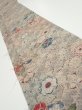 Photo1: 1Z08z40  Japanese Kimono Silk  FABRIC Tsujigahana Gray-Purple 55.1x7.7 (1)