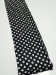 Photo2: 1Y07z40  Japanese Kimono Silk  FABRIC Shibori Black 59.8x7.3 (2)
