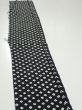 Photo3: 1Y08z40  Japanese Kimono Silk  FABRIC Shibori Black 60.6x7.3 (3)