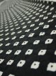 Photo4: 1Y08z40  Japanese Kimono Silk  FABRIC Shibori Black 60.6x7.3 (4)
