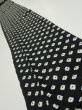 Photo1: 1Y09z60  Japanese Kimono Silk  FABRIC Shibori Black 84.3x7.1 (1)