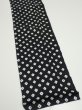 Photo2: 1Y10z  Japanese Kimono Silk  FABRIC Shibori Black (2)