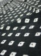 Photo4: 1Y10z  Japanese Kimono Silk  FABRIC Shibori Black (4)
