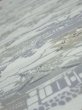 Photo4: 1Y02z50  Japanese Kimono Silk  FABRIC Scenery Light blue-gray 40.2x15.0 (4)