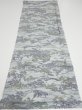 Photo5: 1Y02z50  Japanese Kimono Silk  FABRIC Scenery Light blue-gray 40.2x15.0 (5)