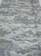 Photo1: 1Y03z90  Japanese Kimono Silk  FABRIC Scenery Light blue-gray 70.1x15.0 (1)