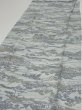 Photo3: 1Y03z90  Japanese Kimono Silk  FABRIC Scenery Light blue-gray 70.1x15.0 (3)