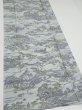 Photo2: 1Y04z90  Japanese Kimono Silk  FABRIC Scenery Light blue-gray 70.1x15.0 (2)