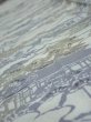 Photo4: 1Y04z90  Japanese Kimono Silk  FABRIC Scenery Light blue-gray 70.1x15.0 (4)